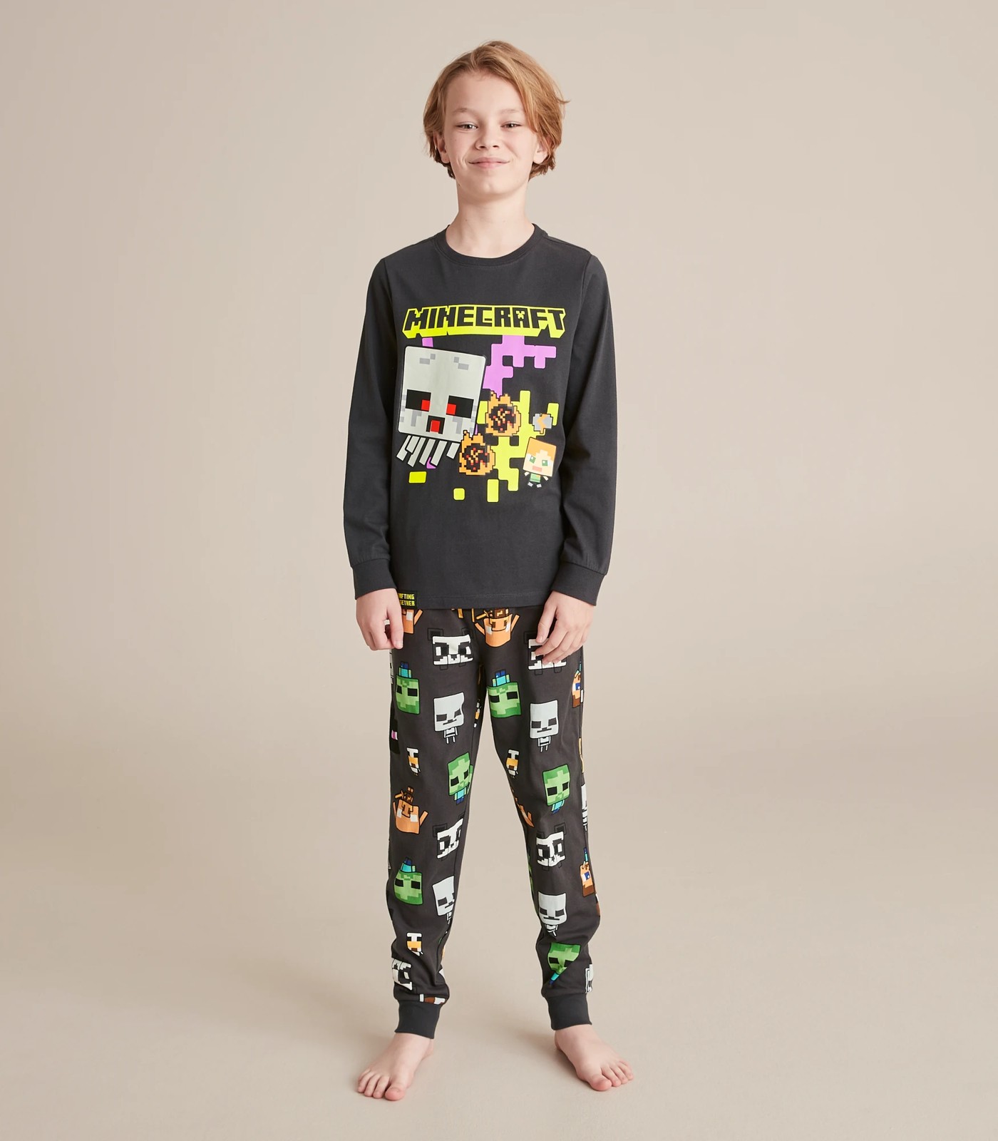 Family Matching Kids Minecraft Cotton Pyjama Set Target Australia