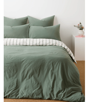 Arlo Stonewash Stripe Quilt Cover Set