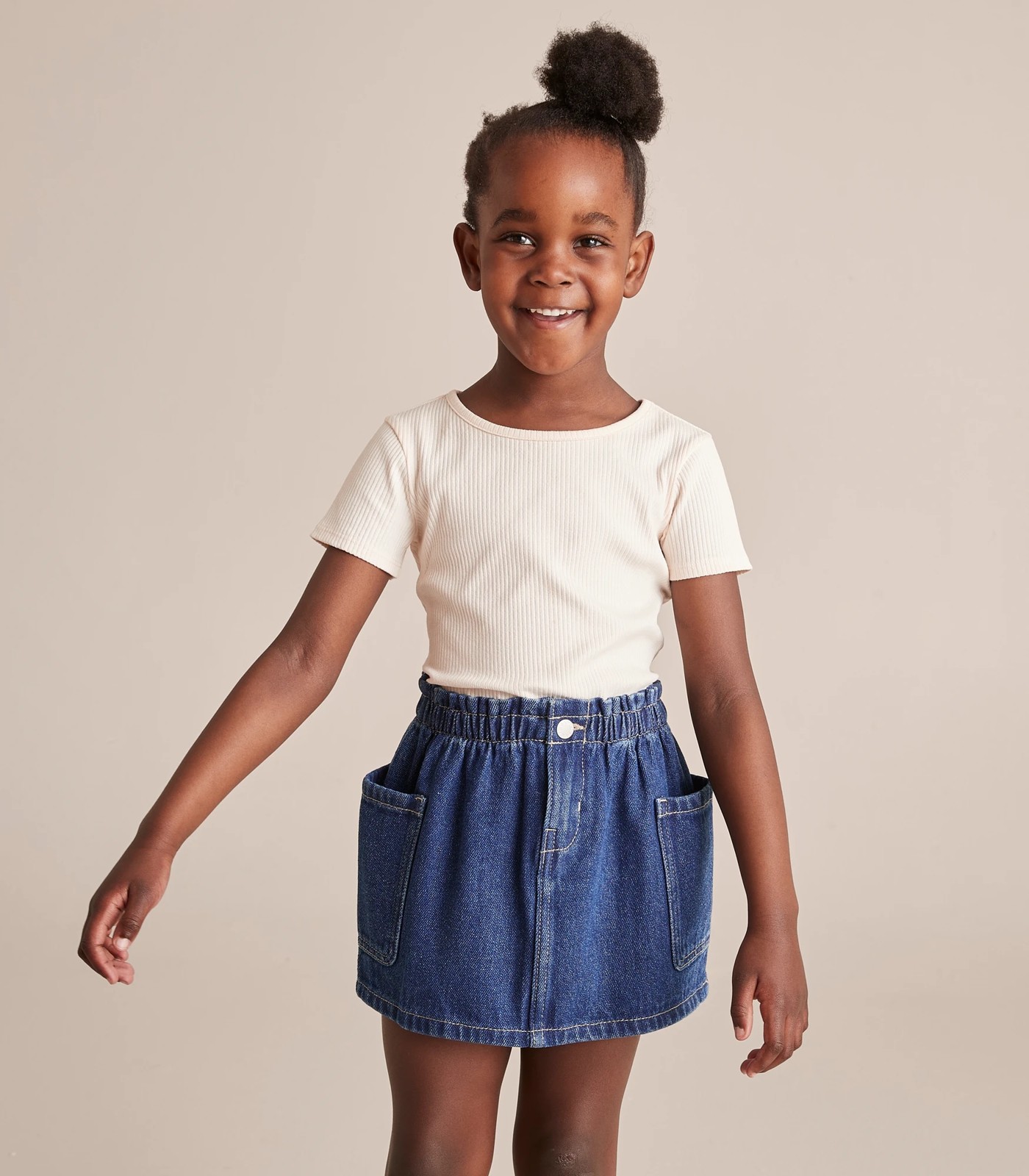 Denim Paperbag Waist Pull On Skirt | Target Australia