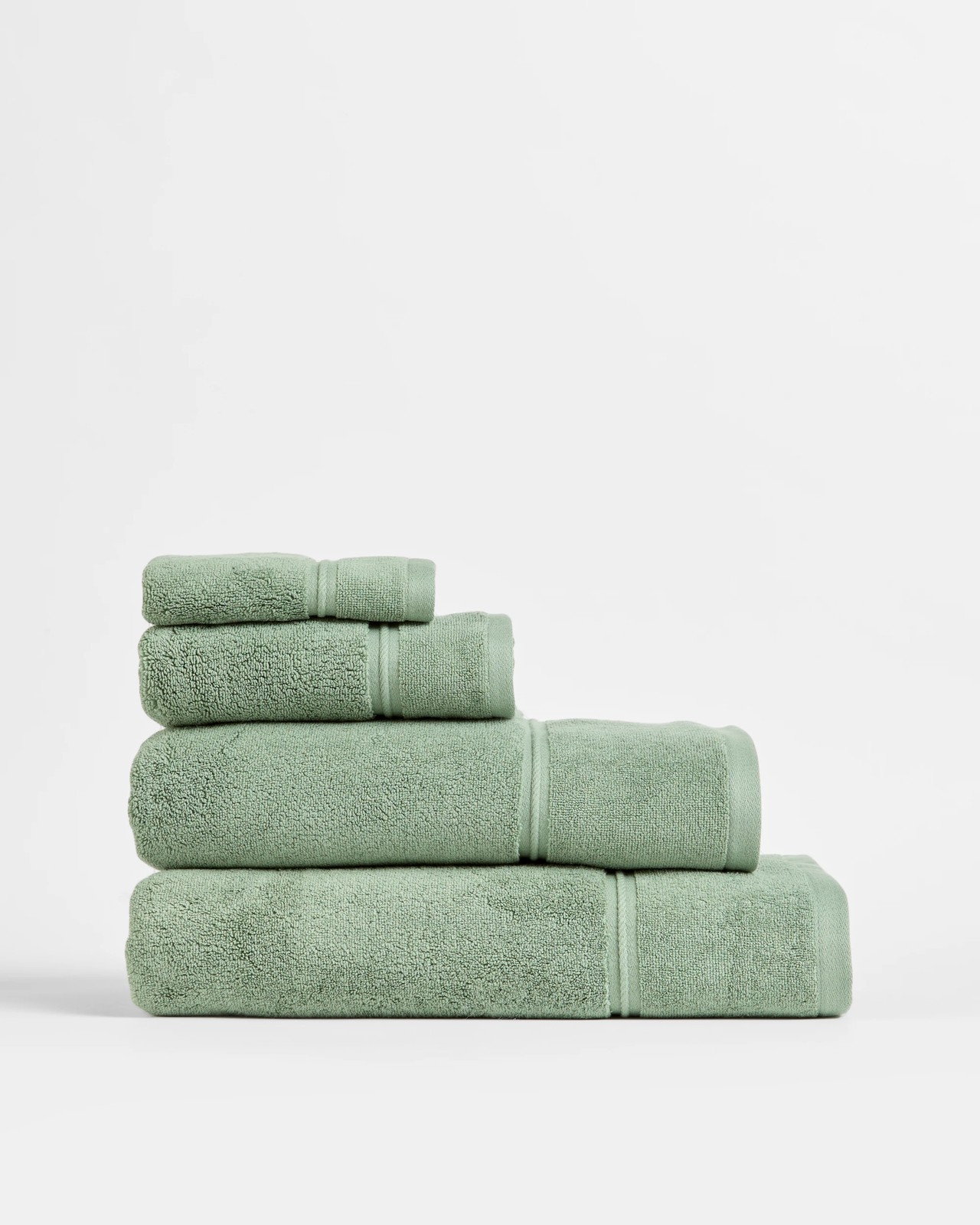 Luxury Egyptian Cotton Pile Bath Sheet - Sage 2 of 3