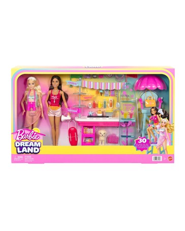 BARBIE Dream Land Beach Boardwalk Buildup with 2 Dolls