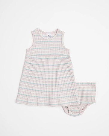 Baby Organic Cotton Dress and Bloomer Set