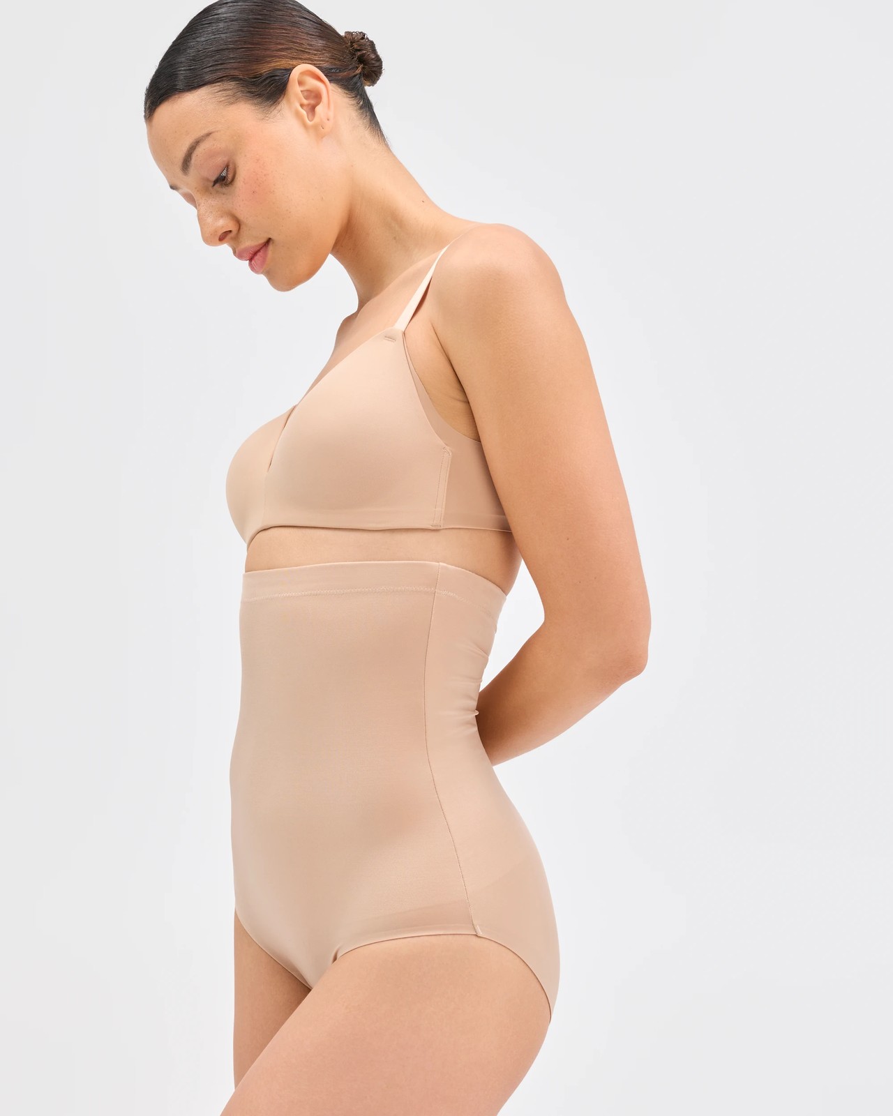 Barely There No Visible Panty Line High Waisted Full Briefs - Latte 4 of 6