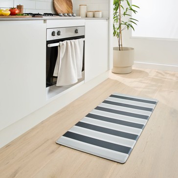 Kitchen Mat, Grey Stripe, Extra Large - Anko