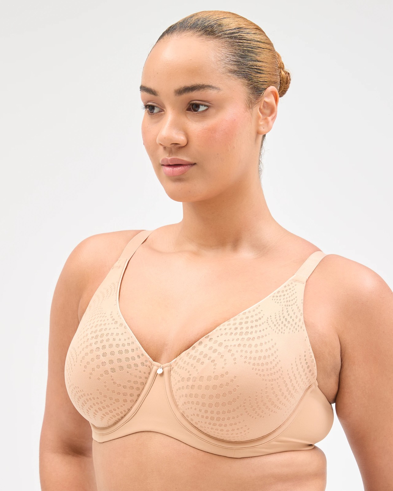 Lace Minimiser Underwire Bra - Latte 2 of 5