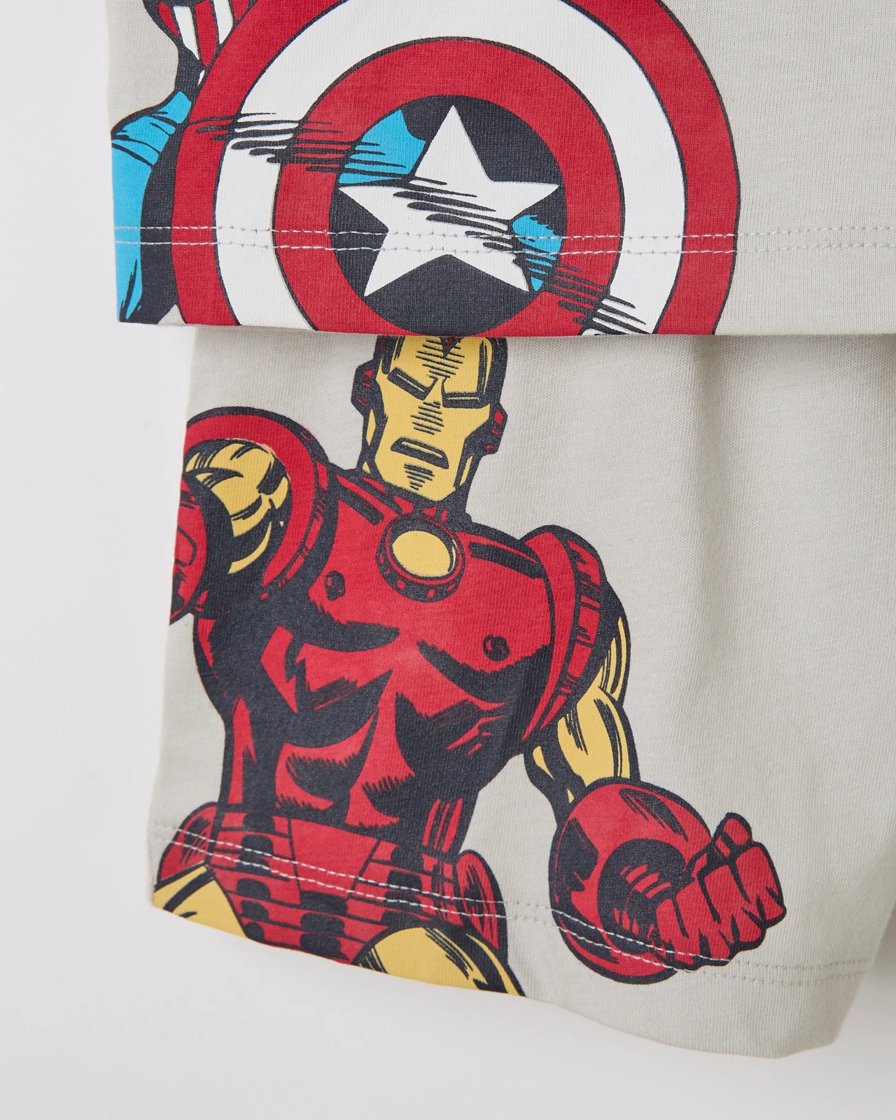 Licensed Disney Organic Cotton 2 Pack Younger Boys Top & Shorts Pyjama Set - Marvel Multi 5 of 5