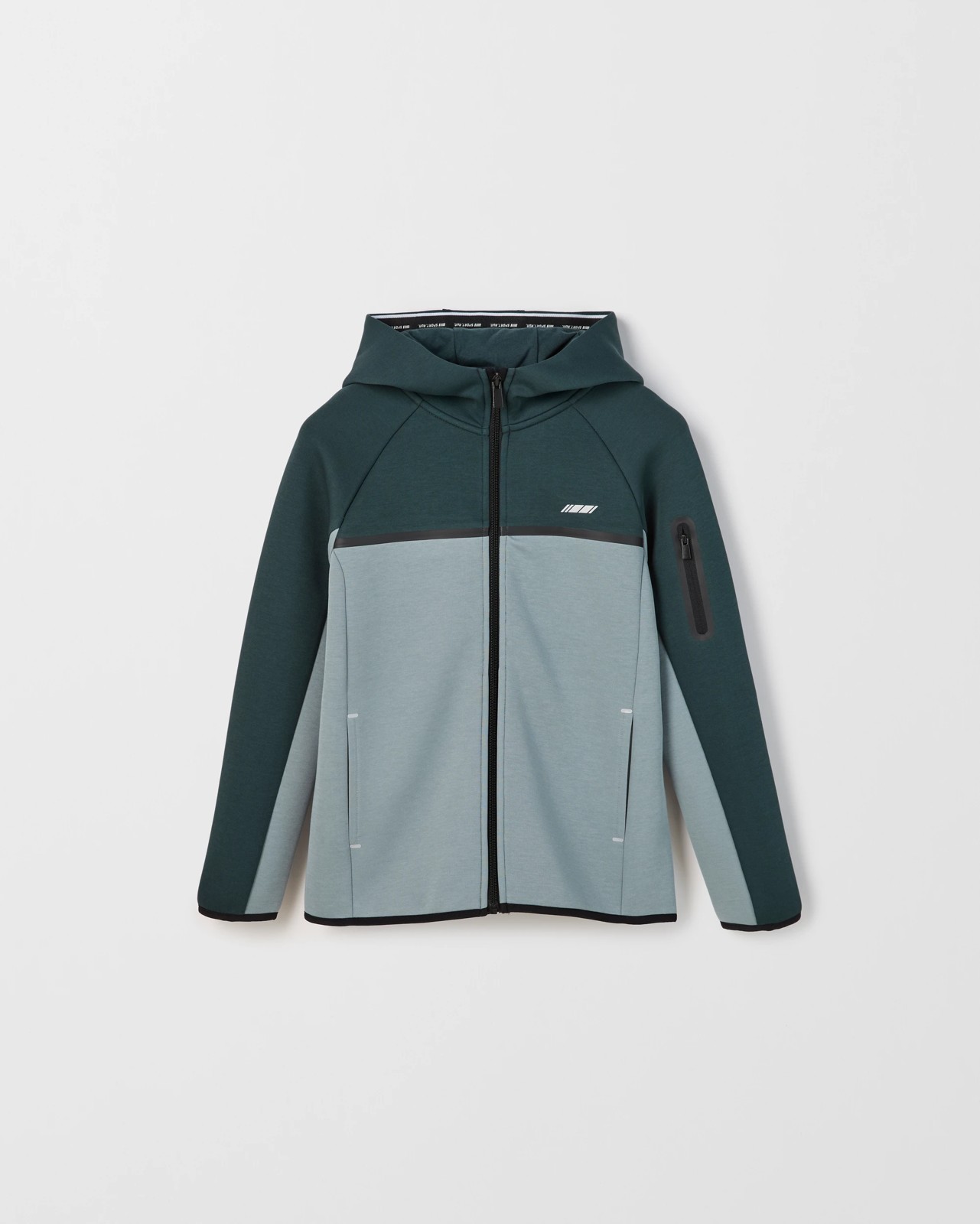 Active Australian Cotton Blend Zip Through Hoodie - Green 5 of 6