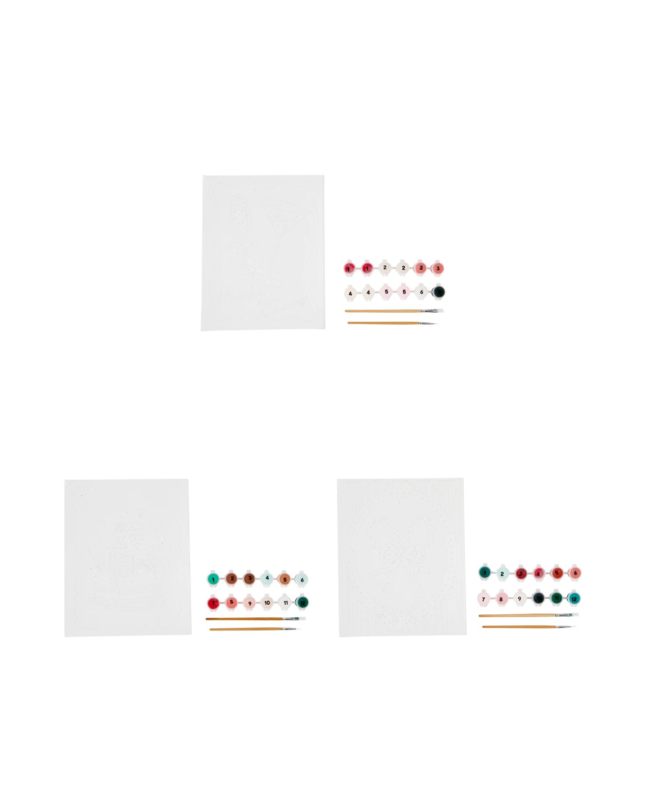 Anko Christmas Craft Paint by Numbers -  Assorted 2 of 3