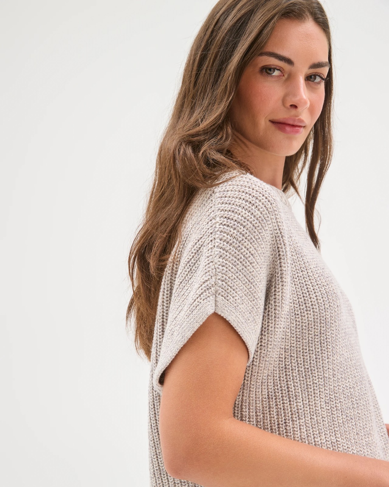 Petites Australian Cotton Short Sleeve Twist Knit Top 6 of 6