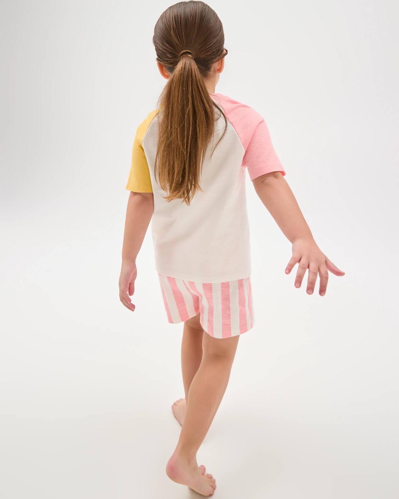 Disney Organic Cotton Younger Girls Elevated Raglan Knit Pyjama Set - Minnie Mouse Multi 5 of 5