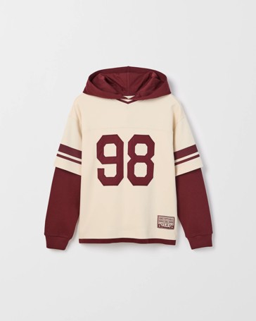 Australian Cotton Blend Long Sleeve Hooded T-Shirt