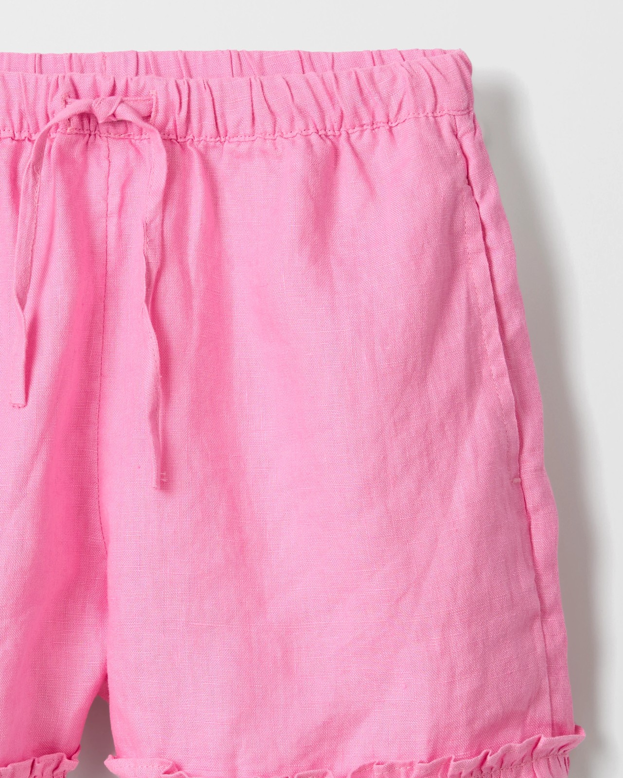 European Linen Frill Shorts - Pink 6 of 6
