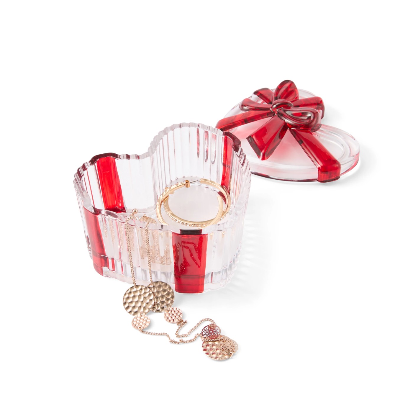 Anko Christmas Glass Heart Trinket Box 2 of 6