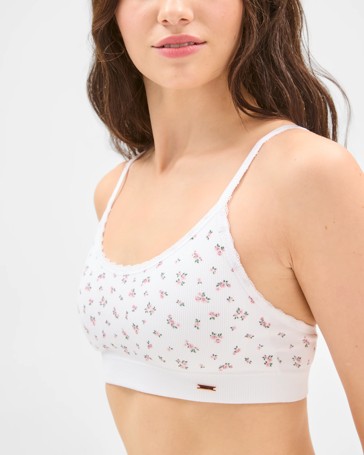 Lily Loves Rib and Lace Seamfree Crop Top