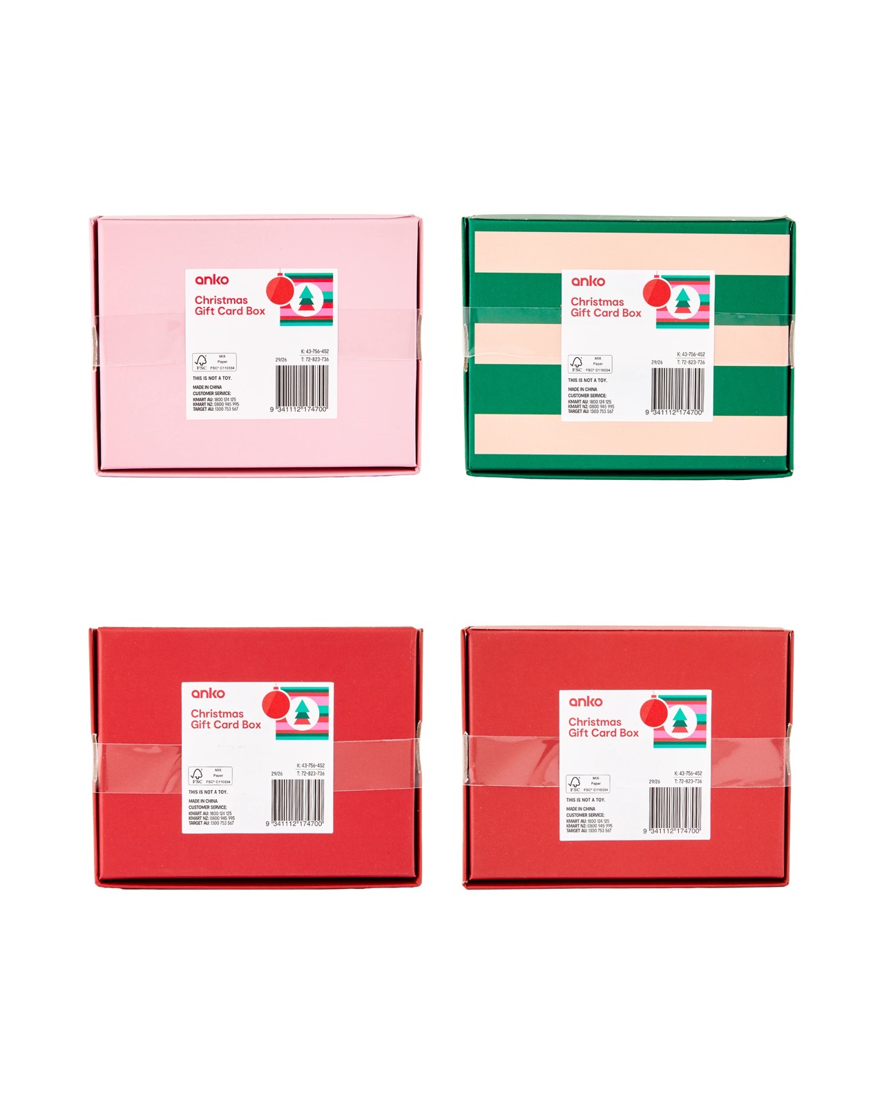 Anko Christmas Gift Card Box - Assorted 6 of 6