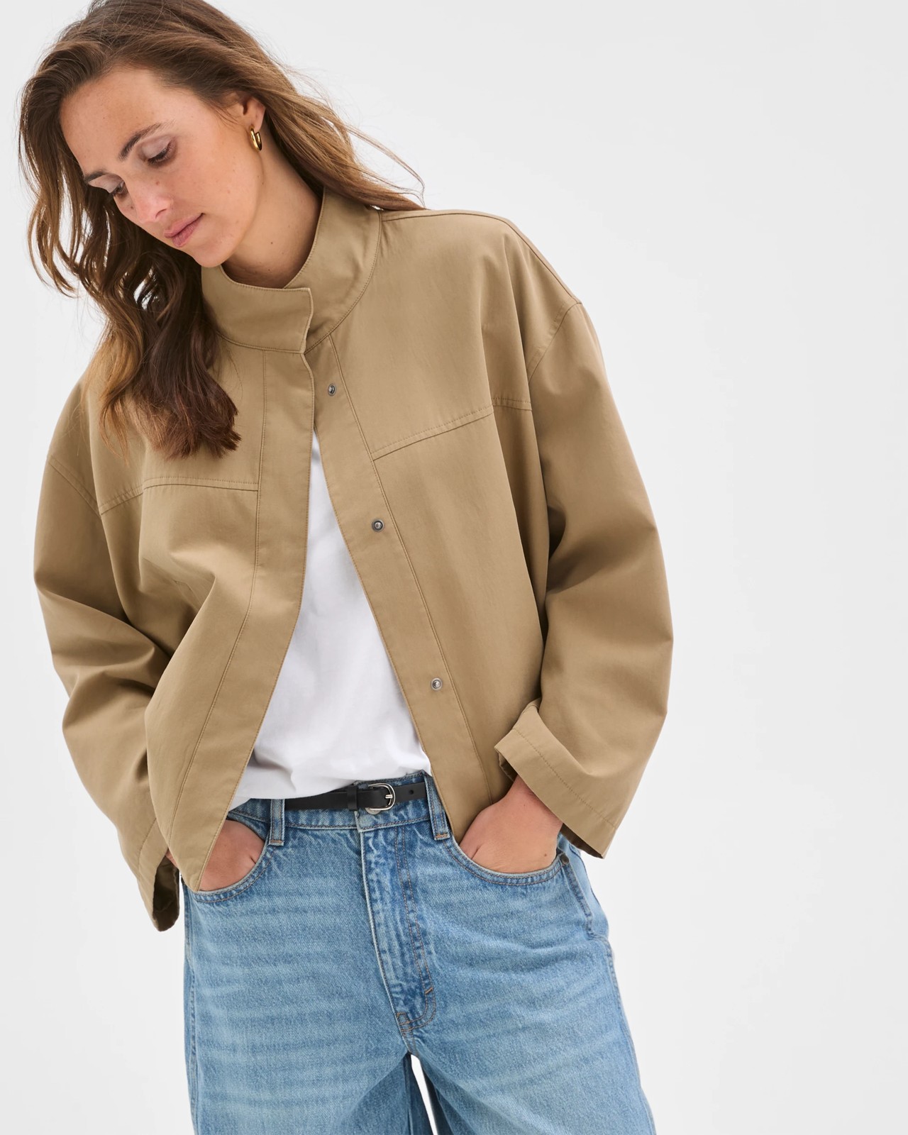 Australian Cotton Blend Bubble Hem Jacket 3 of 6