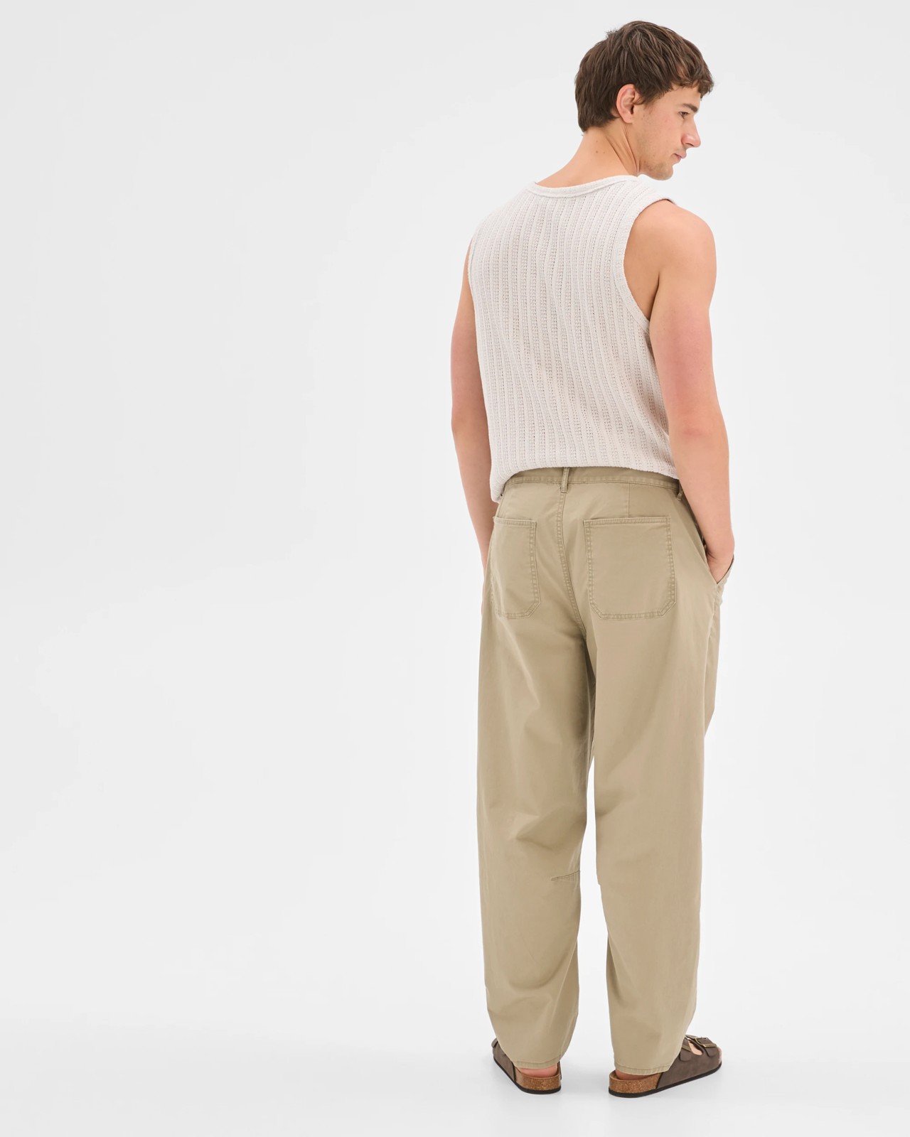 Commons Australian Cotton Barrel Leg Pants - Safari Sand 6 of 6