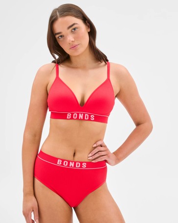 Womens Retro Rib Hi Hi Briefs - Bonds