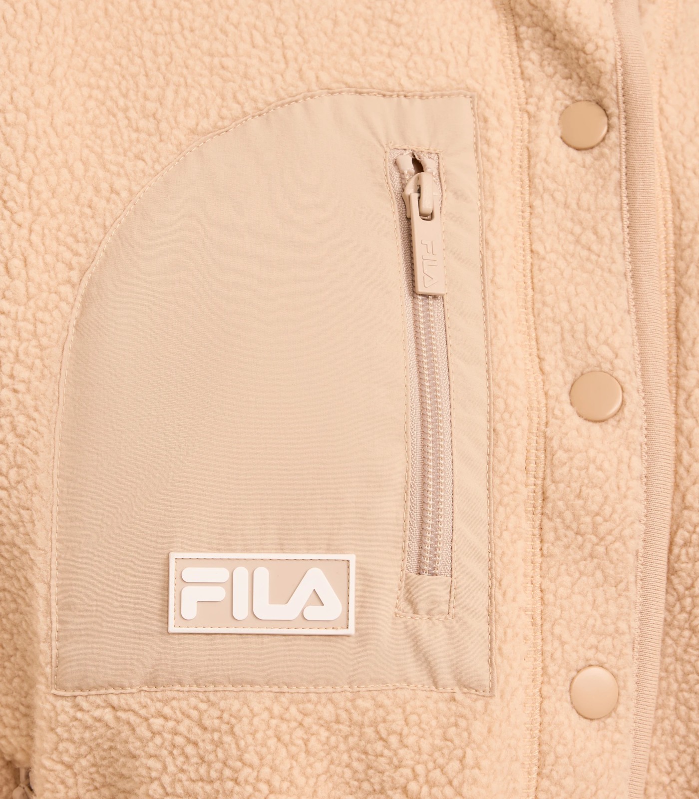 Fila petite teddy bear jacket with pocket detail hot sale