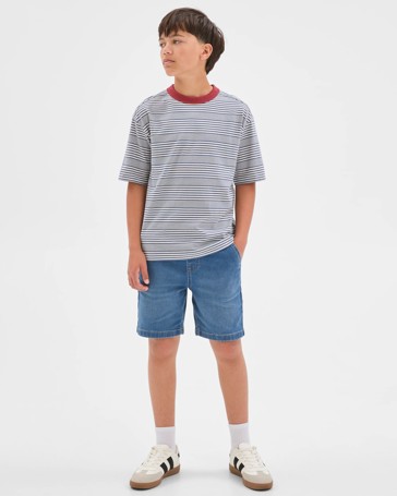 Australian Cotton Oversized Striped T-Shirt