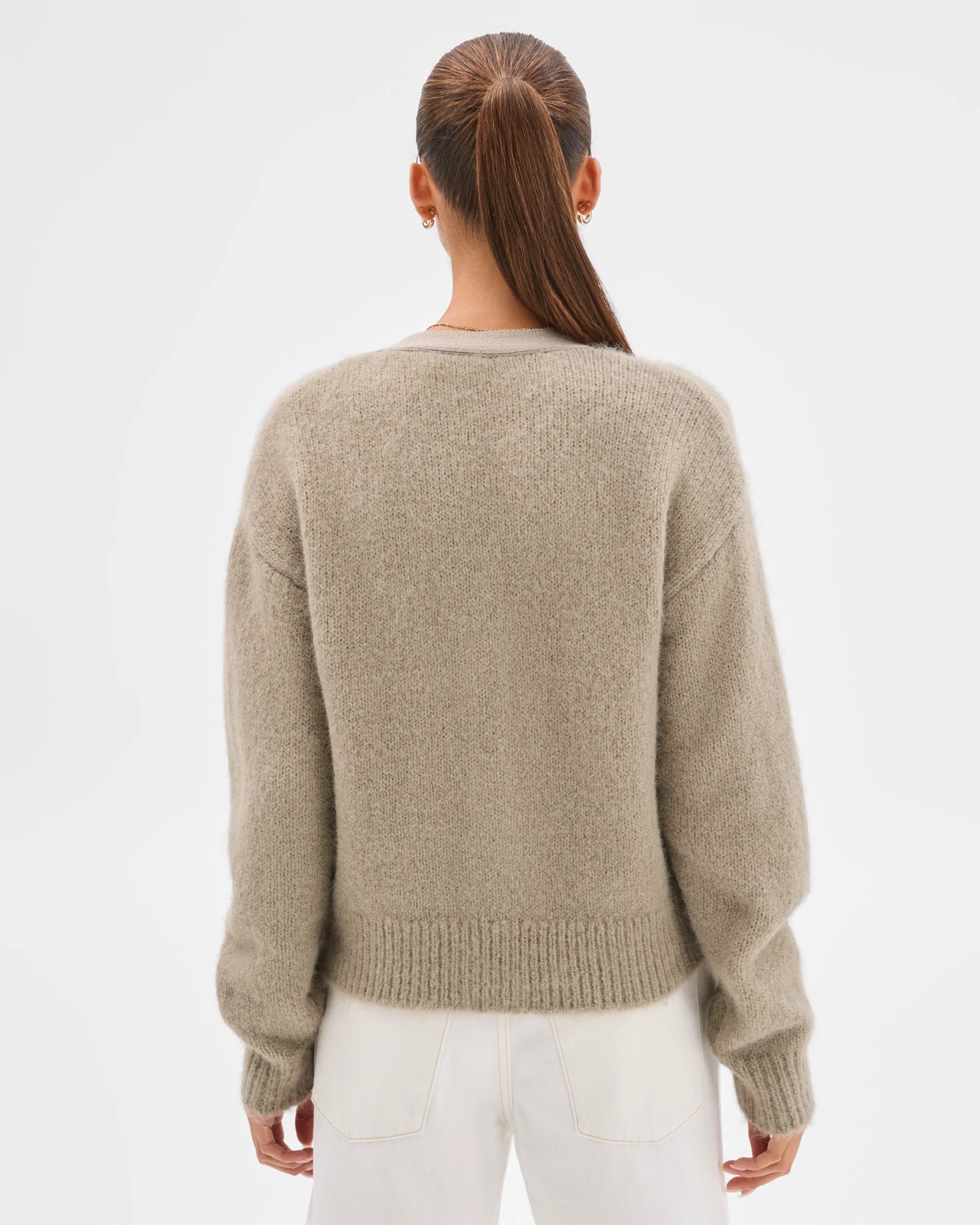 Lily Loves Contrast Bind Cardigan - Chamois Tan 2 of 6