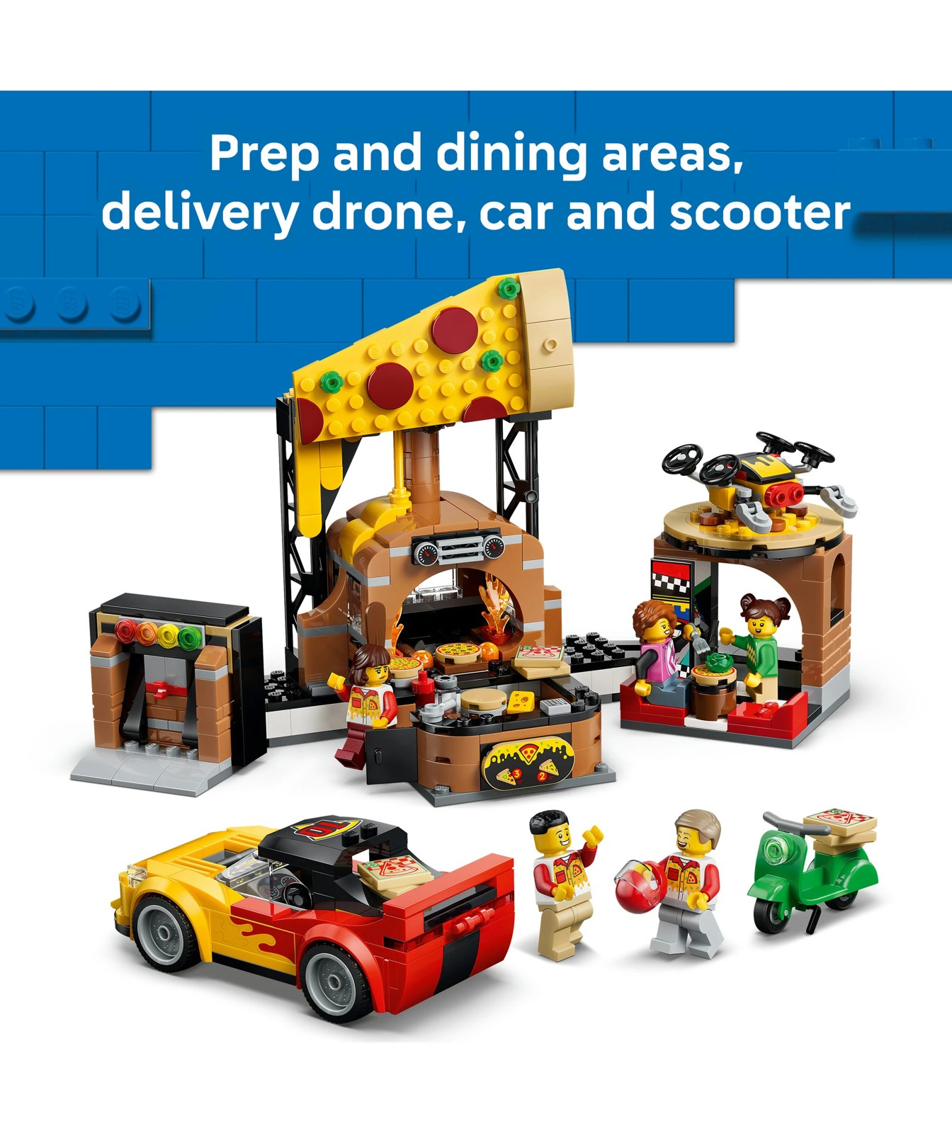 LEGO® City Pizza Delivery Experience with Vehicles 60496 3 of 6