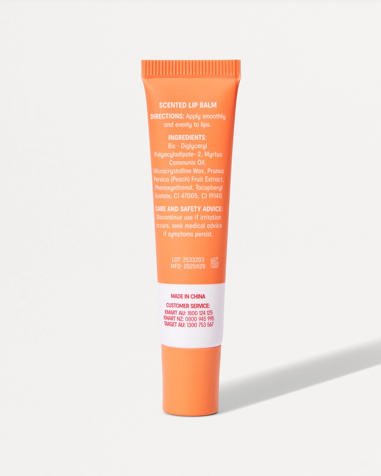 OXX Skincare Lip Care Lip Balm 15ml - Peach Scented 2 of 4