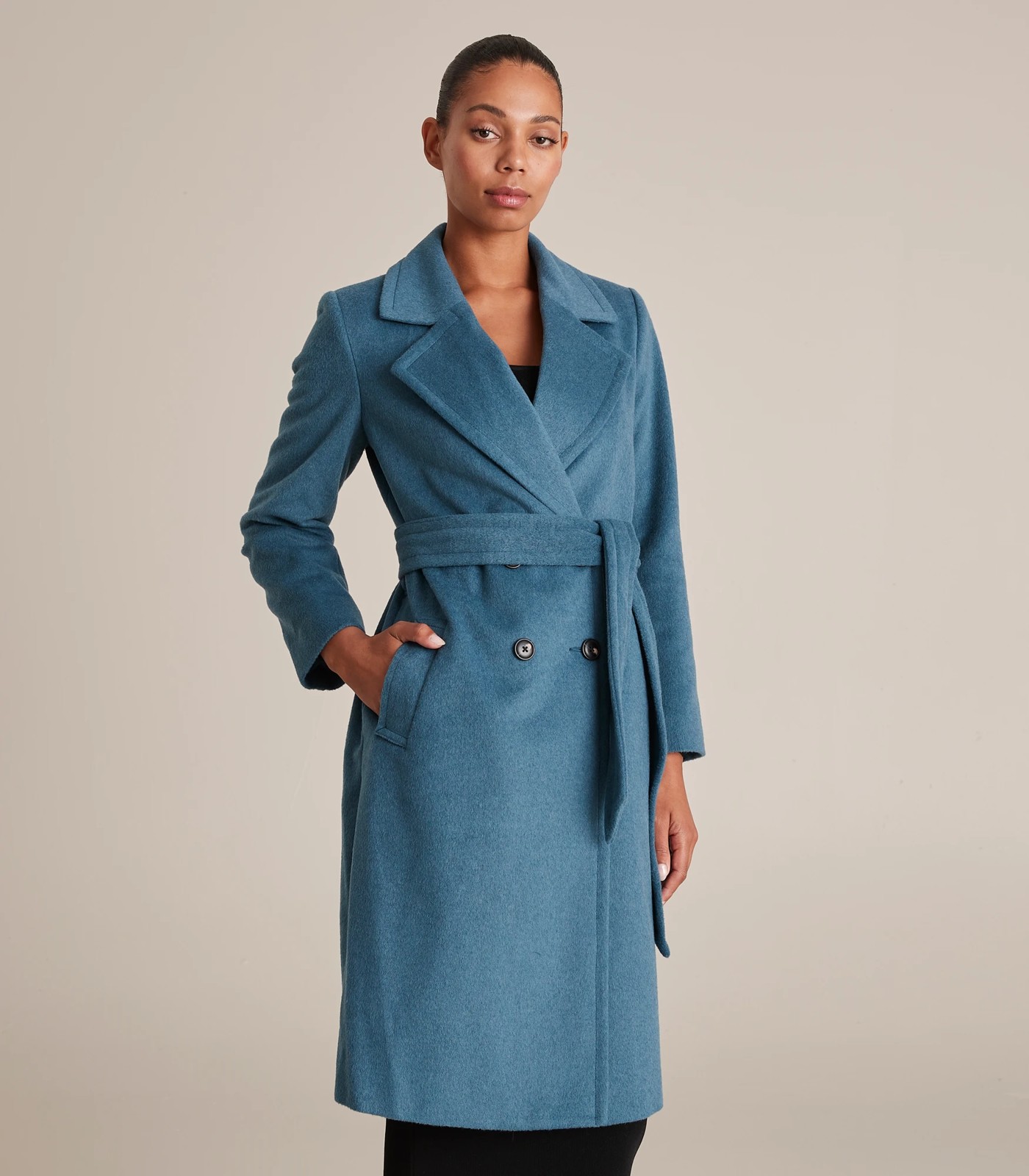 Baby blue hot sale wrap coat