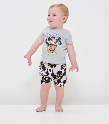 Unisex Baby Family Matching Disney Mickey Mouse Glow In The Dark Halloween Cotton Pyjama Set