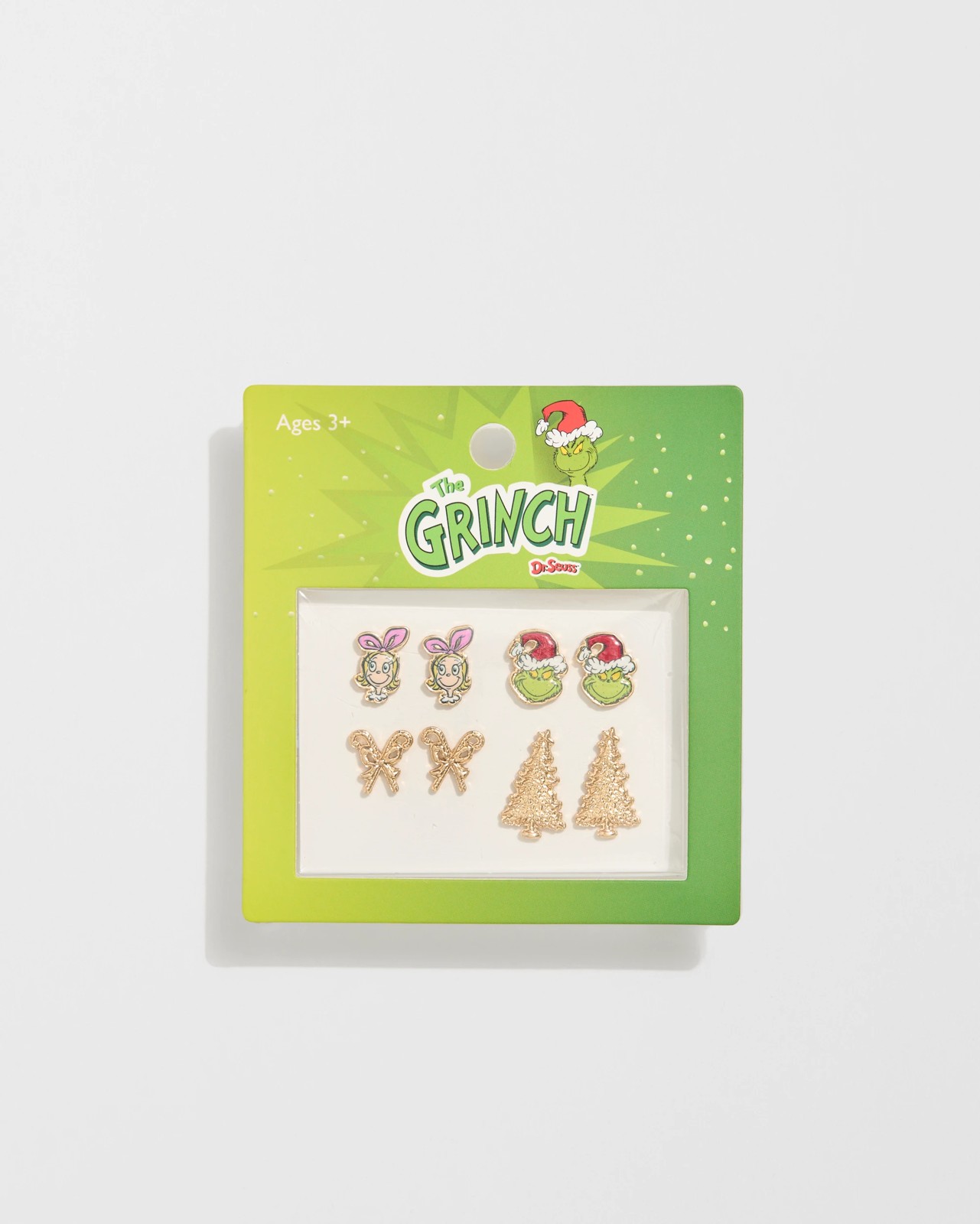 The Grinch 4 Pack Christmas Stud Earrings 3 of 3