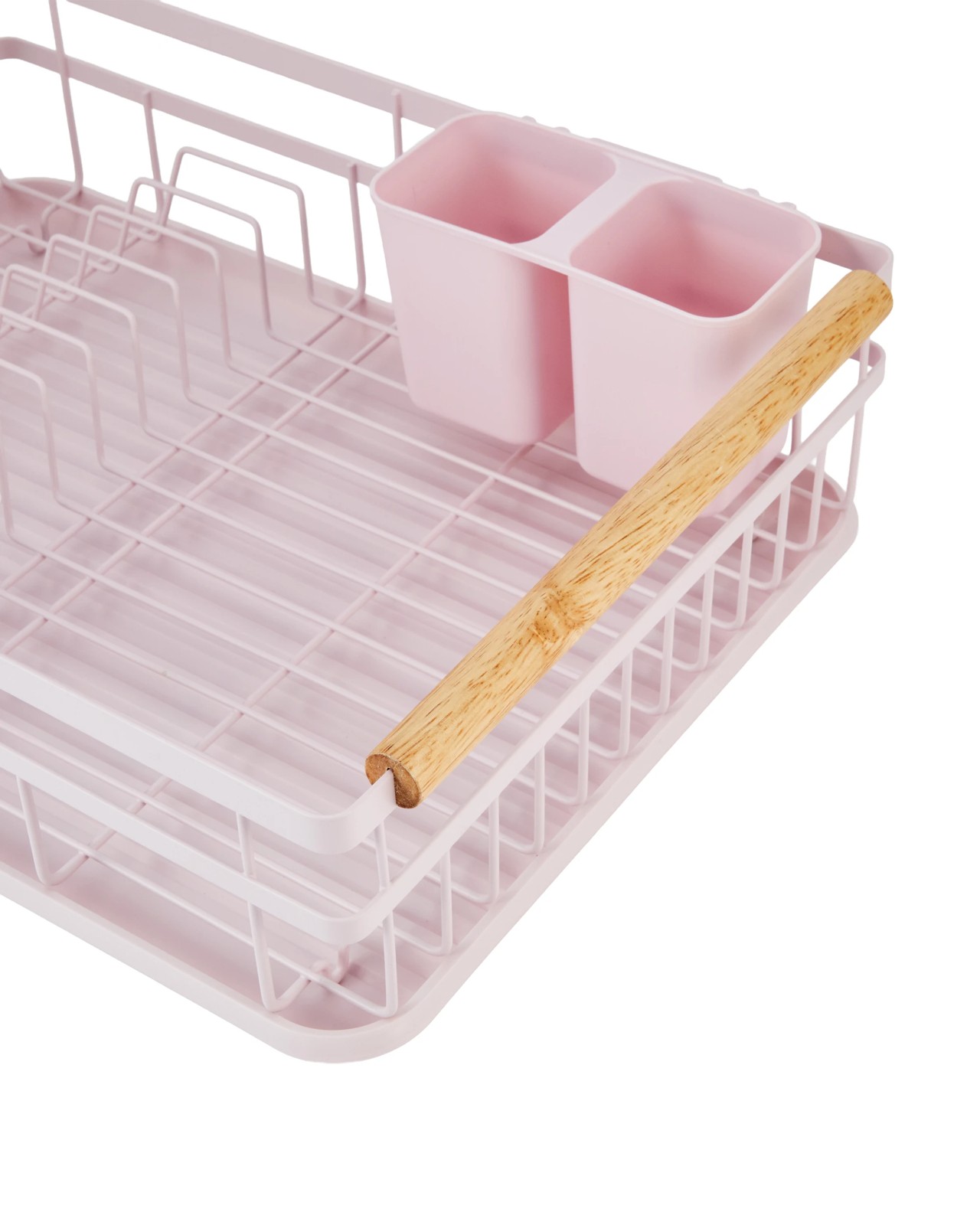 Anko Pink Wooden Handle Dish Rack 5 of 6