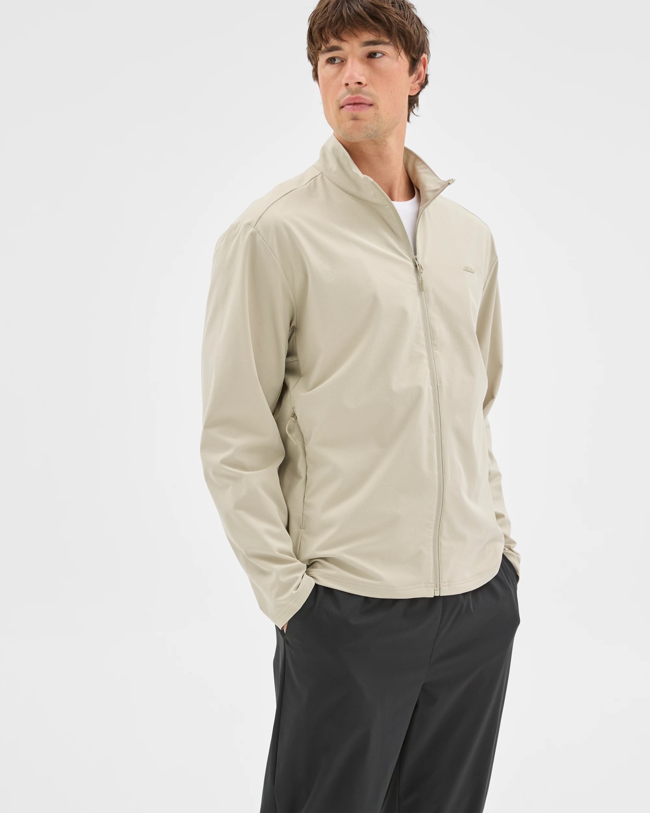 Active Zip Through Textured Jumper - Agate Grey 3 of 5