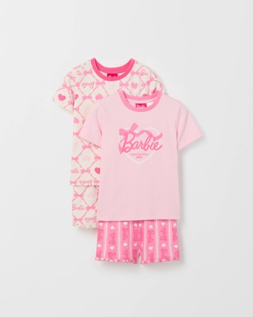 Barbie Australian Cotton Jersey 2 Pack Younger Girls Pyjama Set