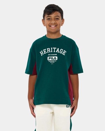 Fila Big Boys Michael Heritage T-Shirt - Green
