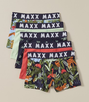 5 Pack Maxx Jungle Animal Trunks
