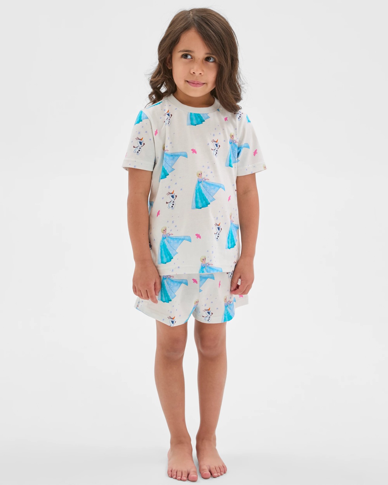 Disney Frozen Organic Cotton 2 Pack Younger Girls Pyjama Set 4 of 5