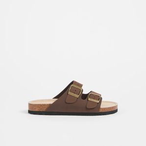 Mens Full Grain Leather Moulded Cork Sandal thumbnail 2