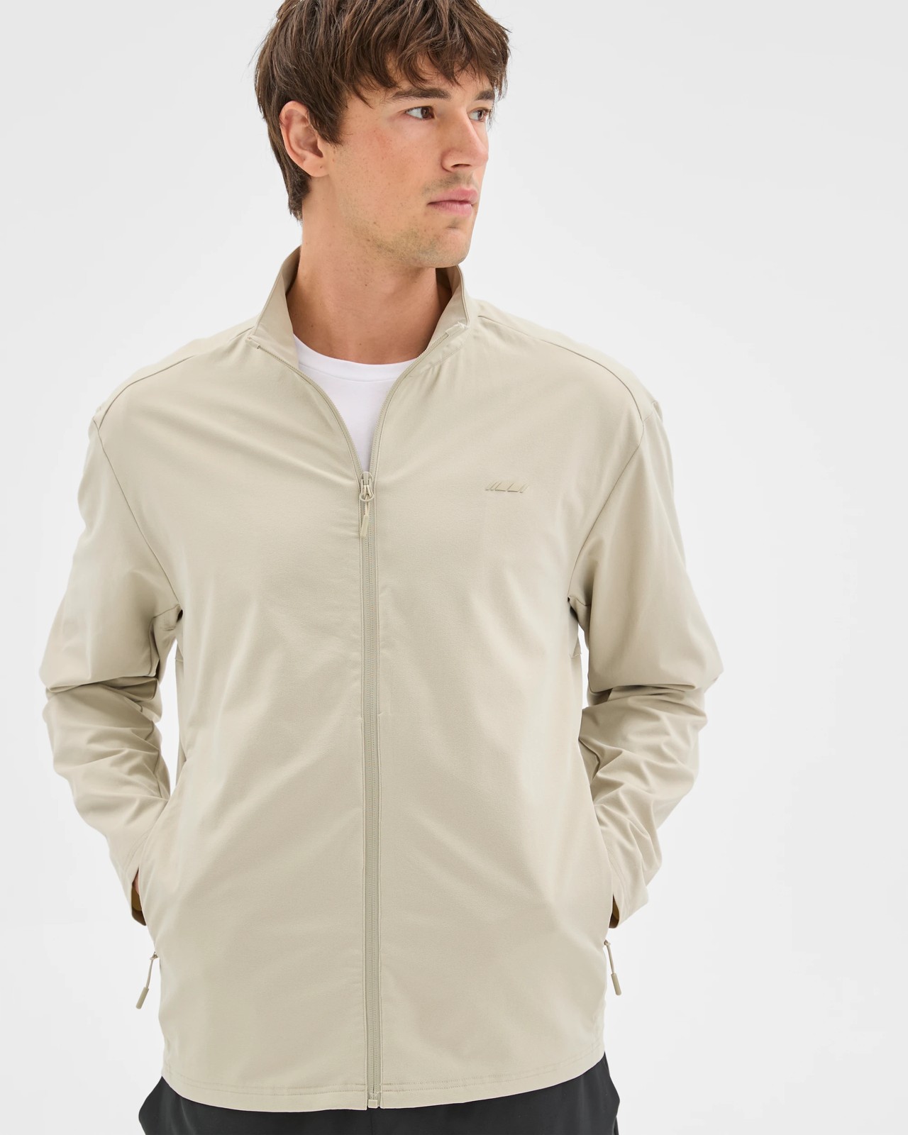 Active Zip Through Textured Jumper - Agate Grey 4 of 5
