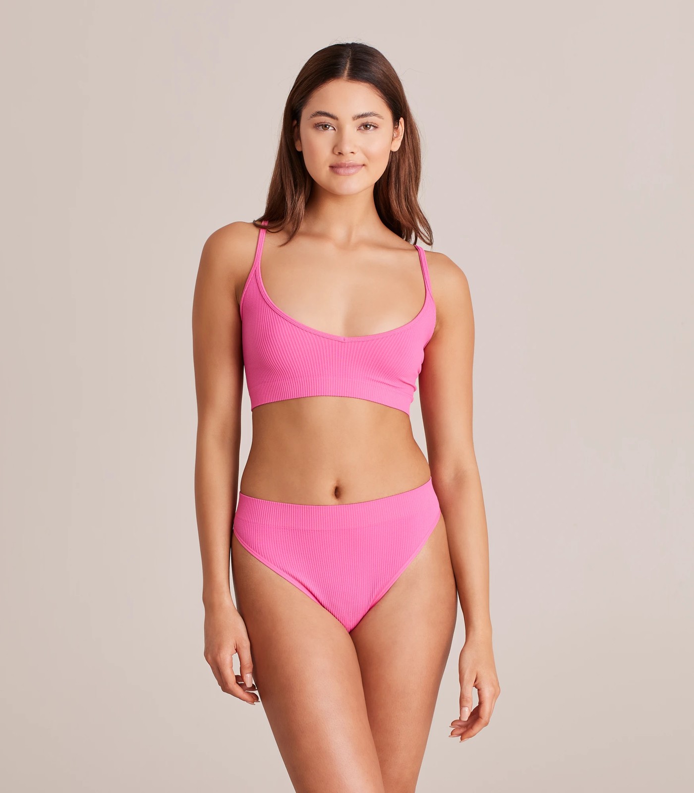 Lily Loves Ribbed Seamfree Hi-Waisted G-String Briefs; Style: LGS52387 2 of 4