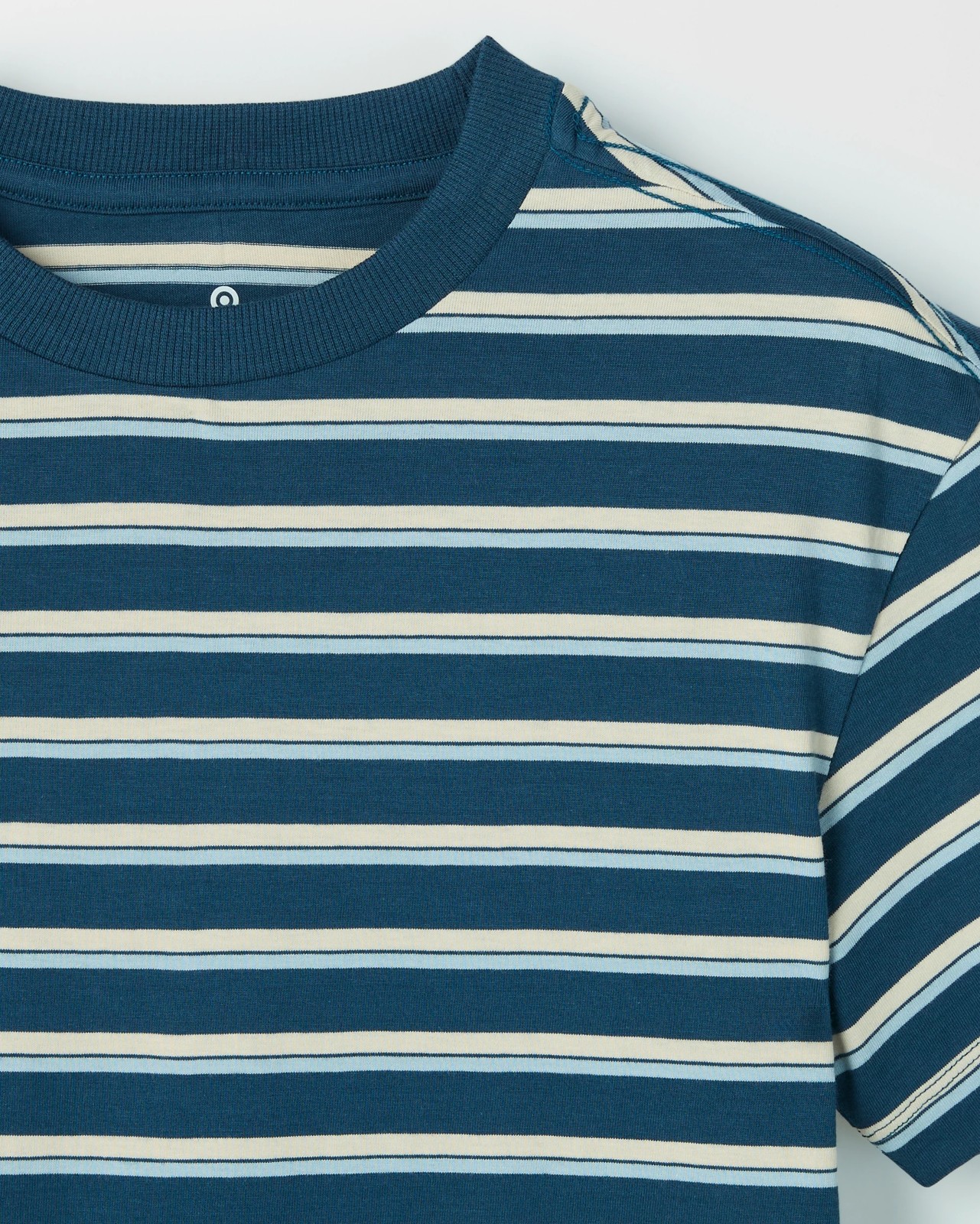 Australian Cotton Stripe T-Shirt - Blue 2 of 2