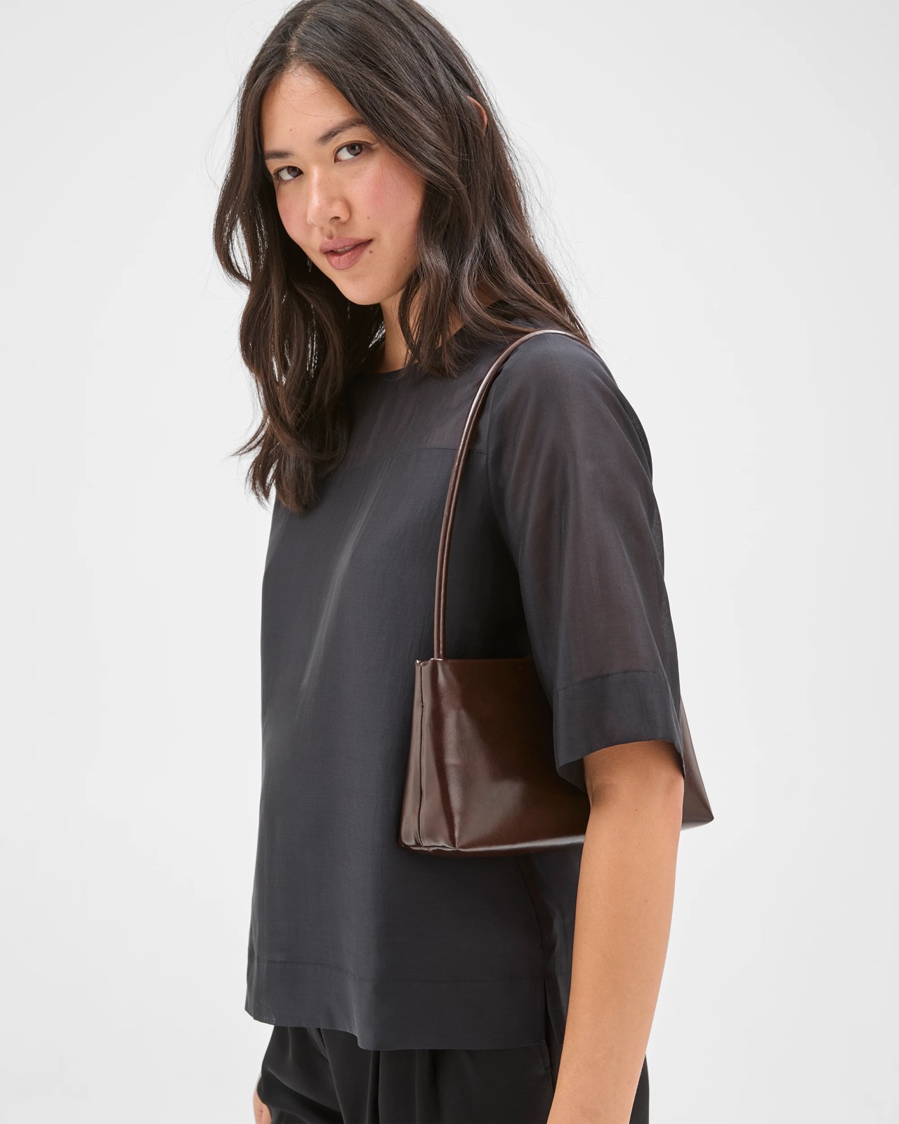 Preview Sheer Detail Blouse - Black 6 of 6