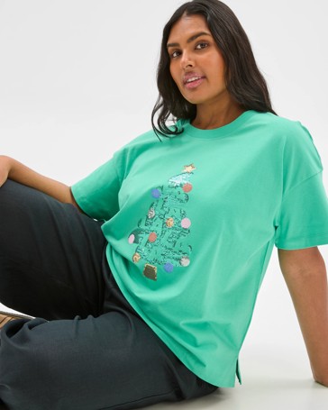 Plus Size Australian Cotton Christmas T-Shirt