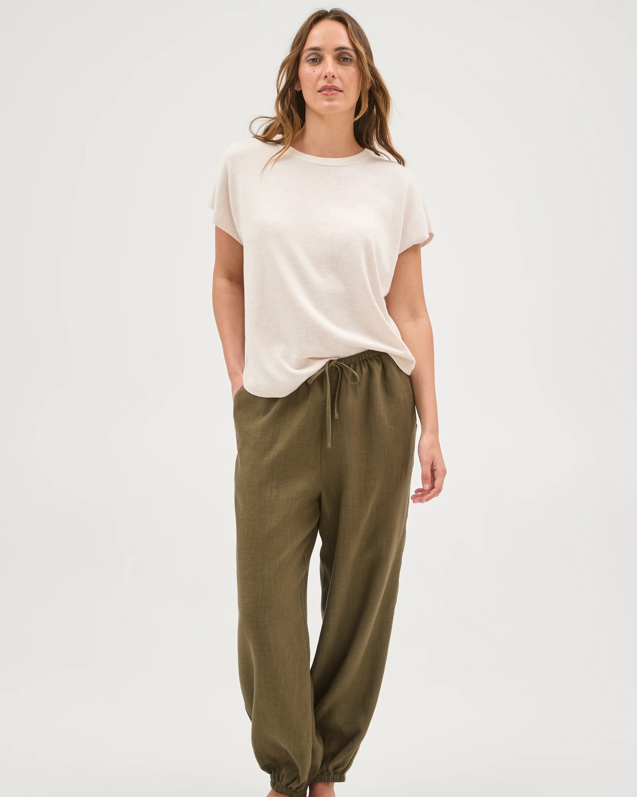 Relaxed Fit Jogger Pants  - Dusty Moss 3 of 6