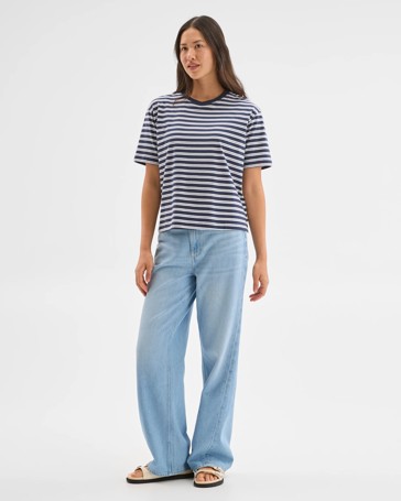 Australian Cotton Step Hem Boxy Crop T-Shirt