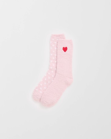 2 Pack Cosy Crew Length Home Socks