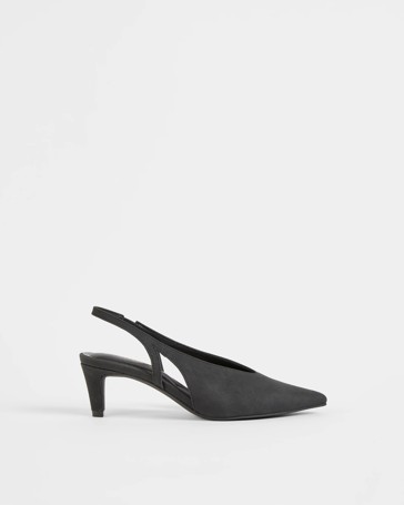 High Vamp Kitten Heel Sling Back