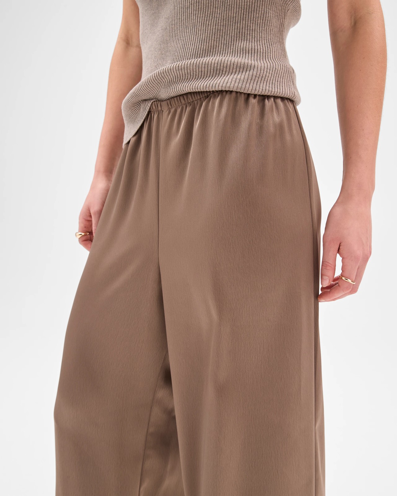 Lily Loves Satin Pants - Smoked Taupe 6 of 6