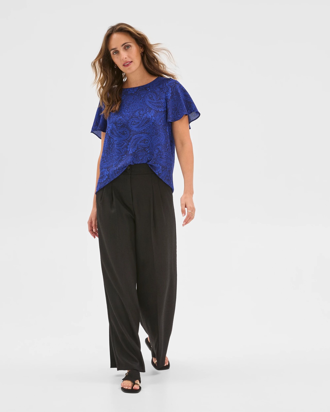 Preview Ella Crew Neck Blouse - Winter Paisley 2 of 6