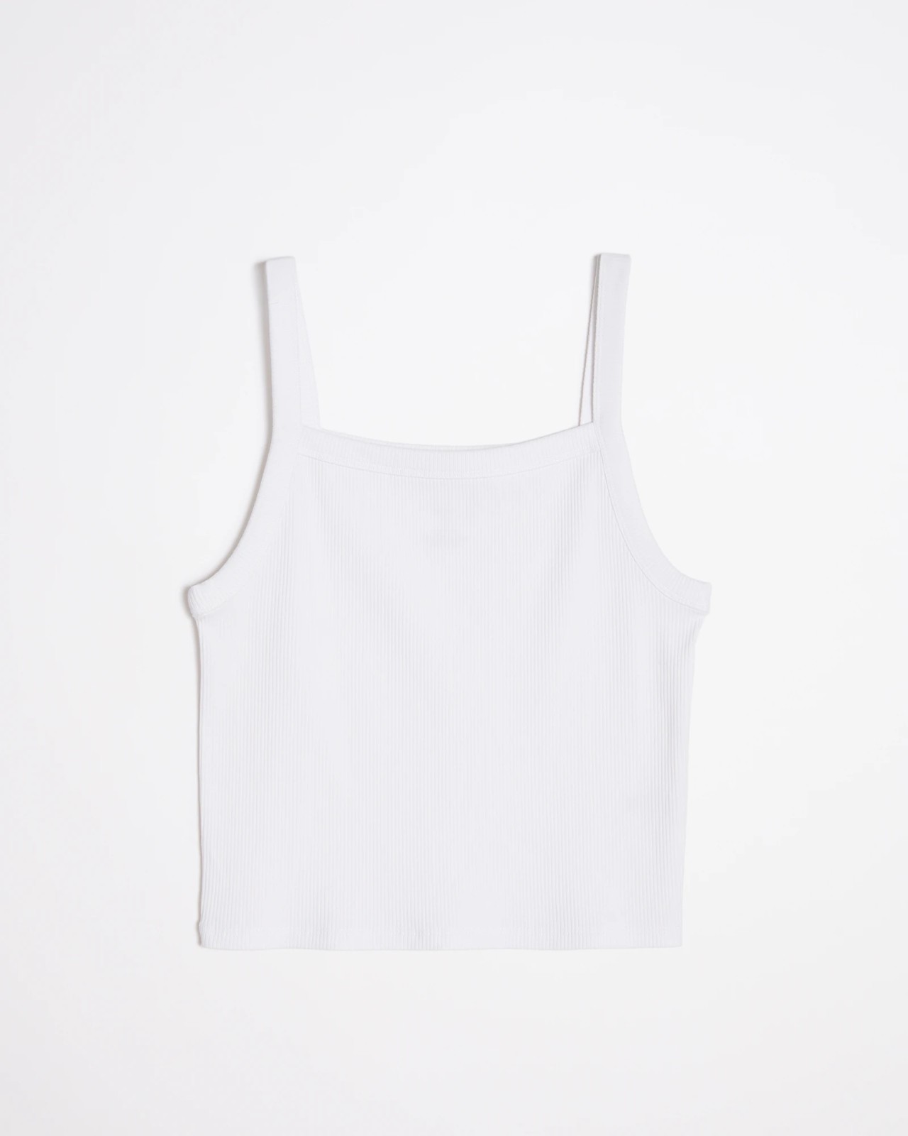 Australian Cotton Square Neck Rib Tank Top - Lily Loves - White ...