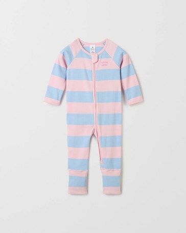 Baby Organic Cotton Rib Zip Footless Coverall